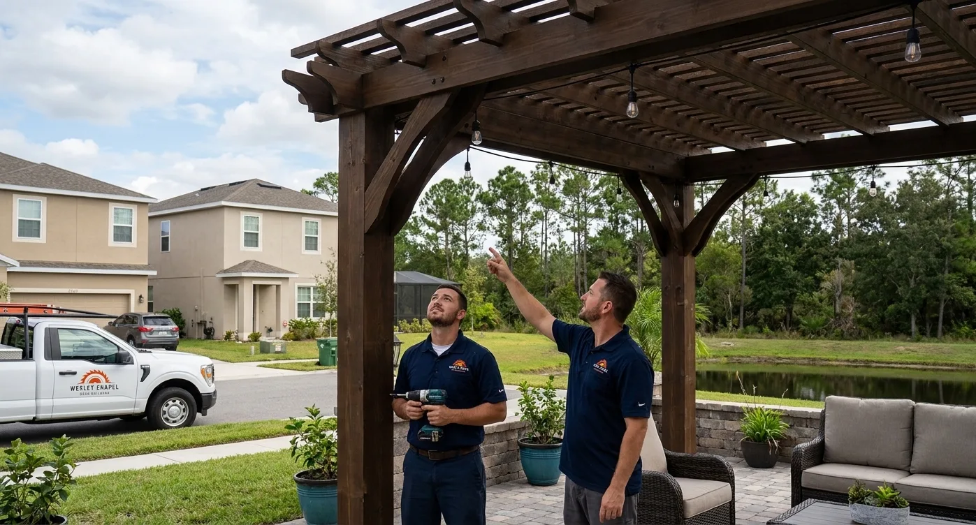 Wesley Chapel Deck Builders covered pergola shade structure