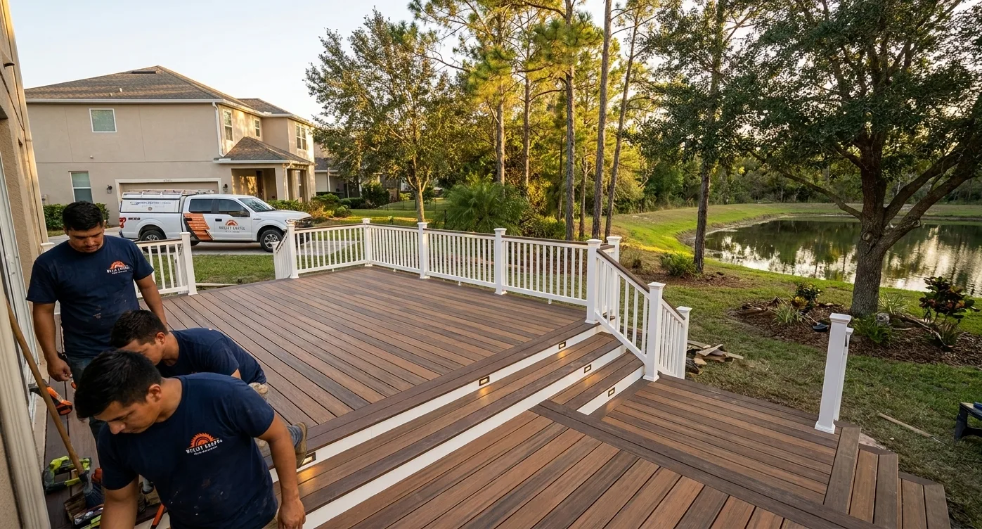 Wesley Chapel Deck Builders - custom composite deck built in Wesley Chapel, FL
